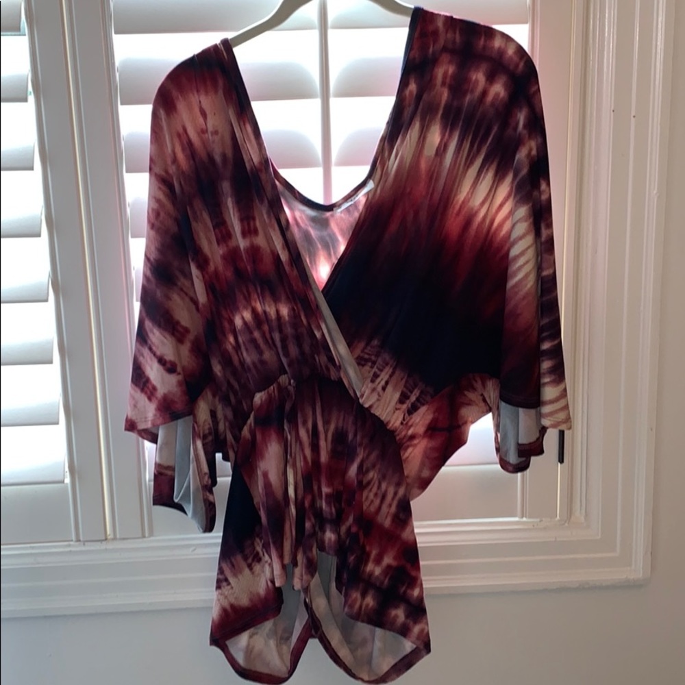 Honey punch. Maroon. Quarter sleeve romper